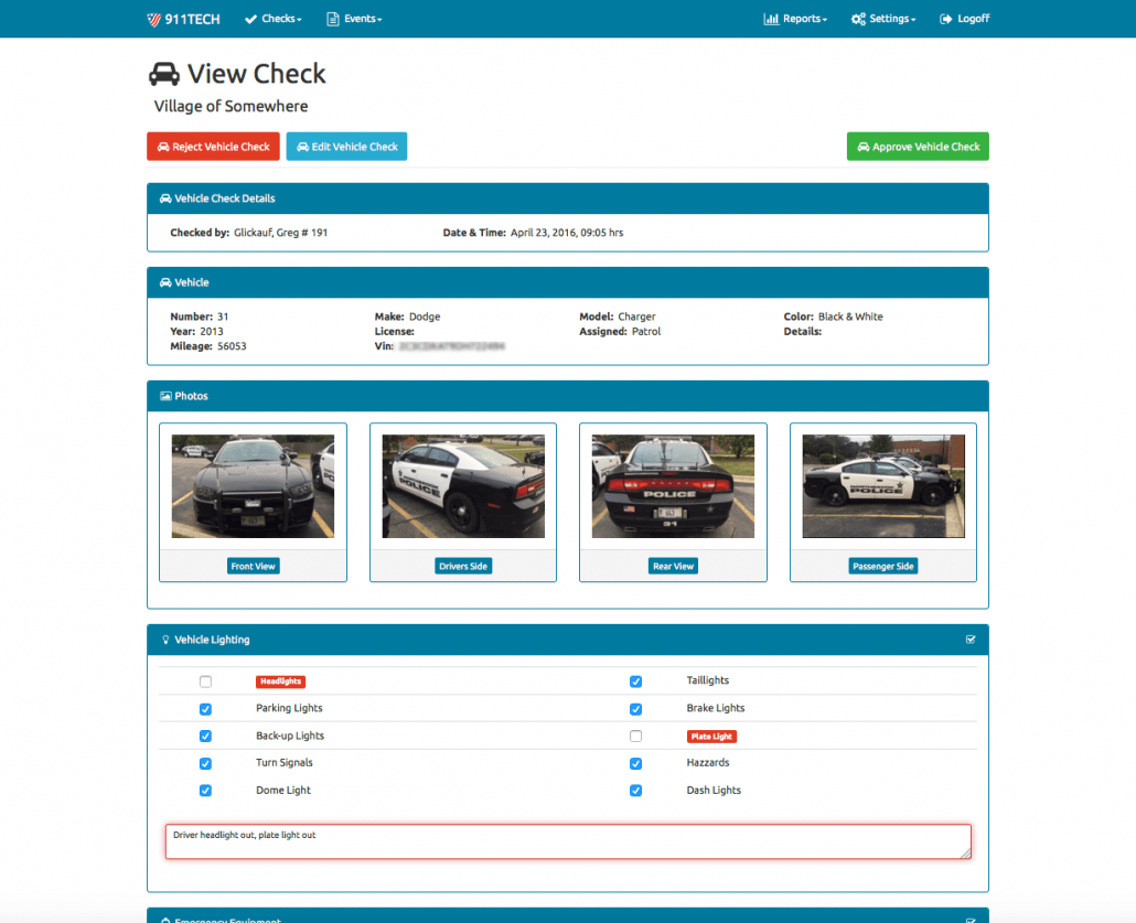Vehicle Inspections 911Tech